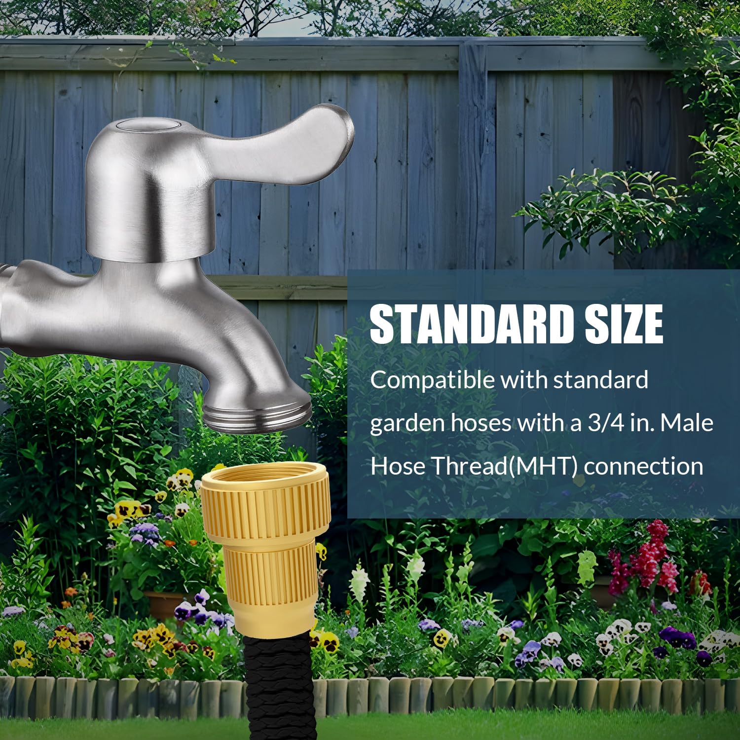 Enoch's Land 3-4 in GHT outlet fits most garden hoses