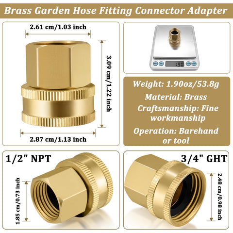 Enoch's Land double female swivel connector ready for seamless hose fittings.