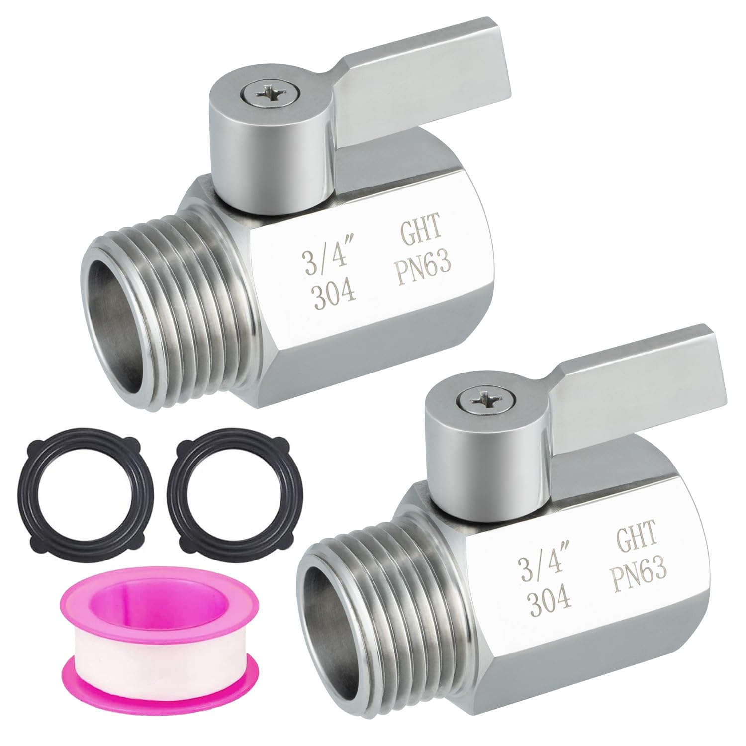 Enoch's Land garden hose shut-off valve body in stainless steel for long-lasting outdoor use