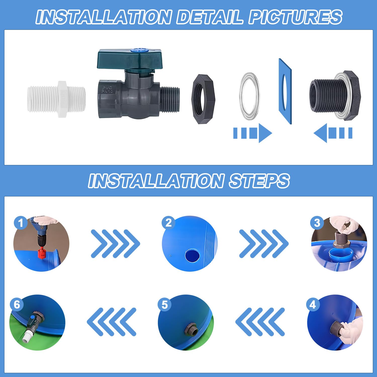 Enoch's Land garden hose adapter enables easy connection to standard fittings