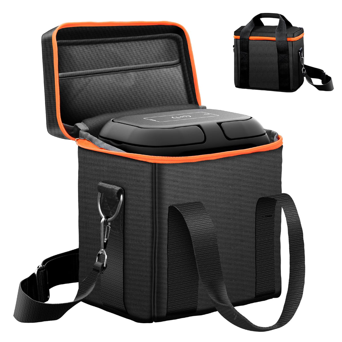 ENOFLO portable power bag front view shows rugged rain and sun protection.