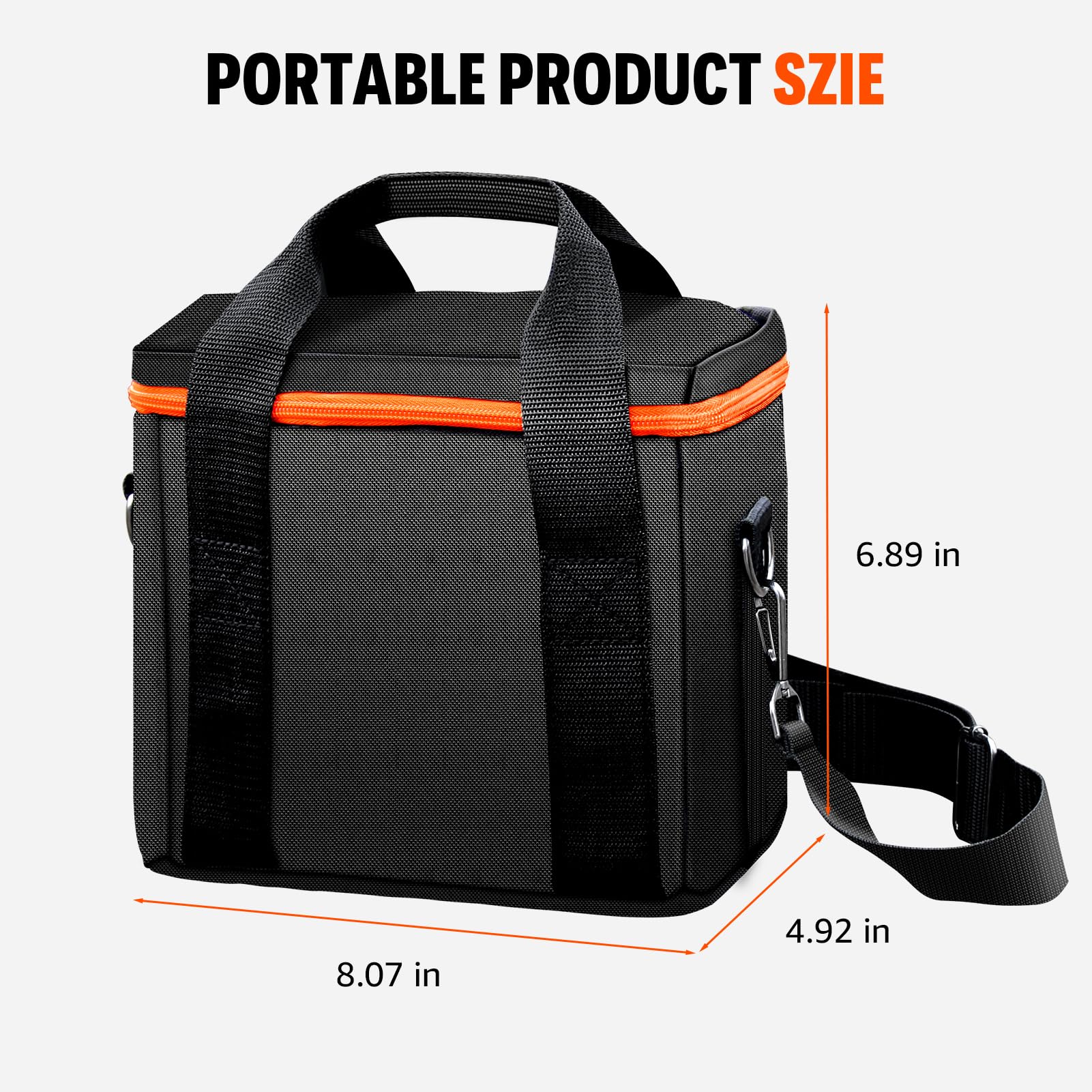 ENOFLO portable power bag interior keeps power stations organized.