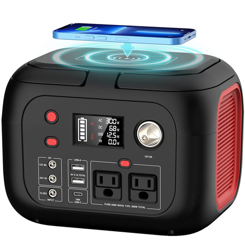 ENOFLO power station front view highlighting compact portability for camping and travel.