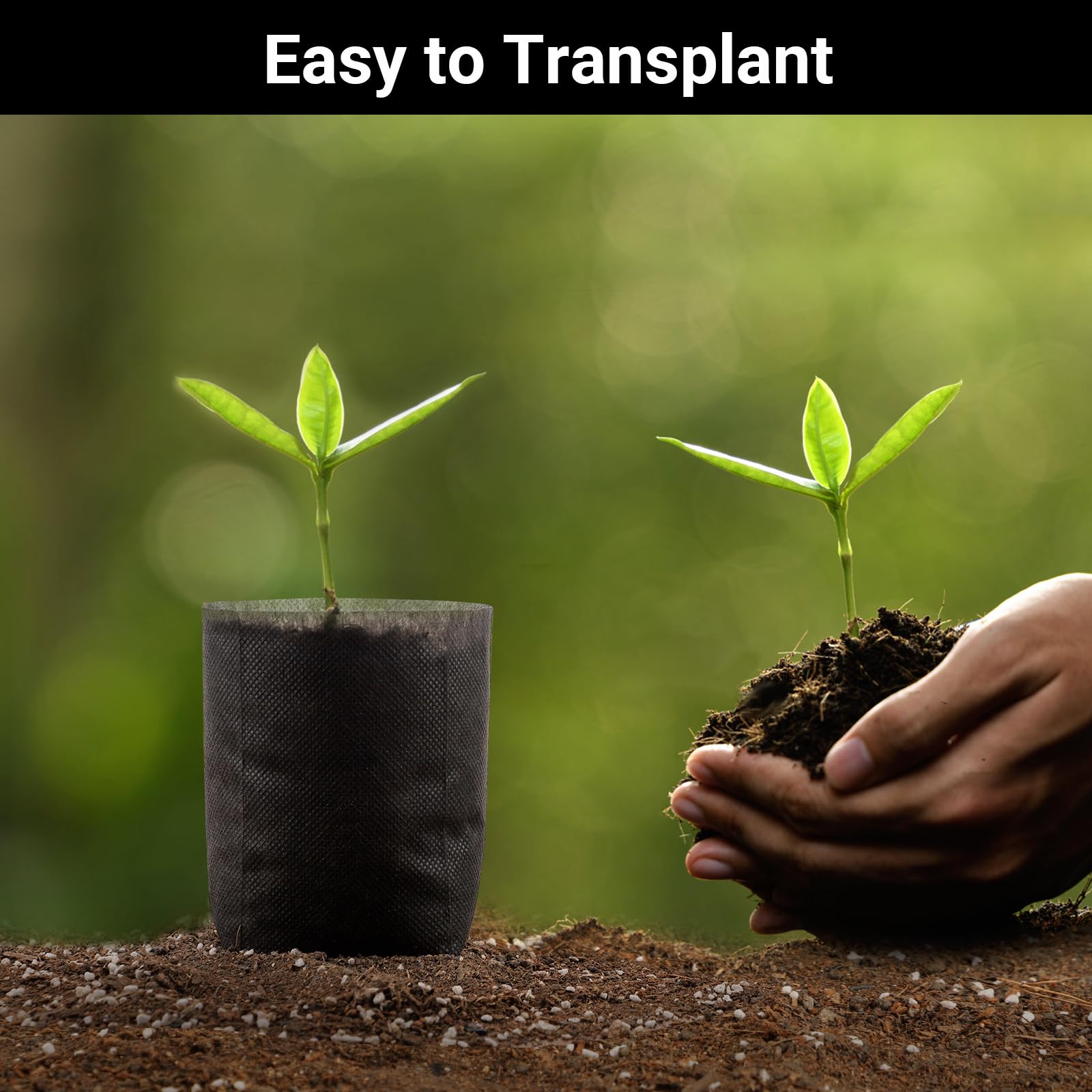 ENPOINT breathable grow bags enable easy transplanting and even water movement