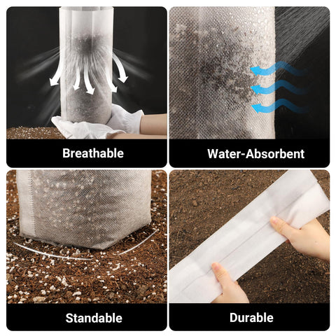 ENPOINT nursery bags use breathable nonwoven fabric for healthier seedlings.