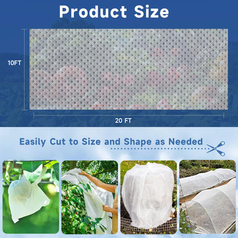 Enrichovo lightweight breathable fabric promotes healthy growth for diverse plants.