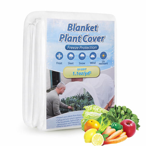 Enrichovo plant cover winter frost blanket protecting crops from cold weather.