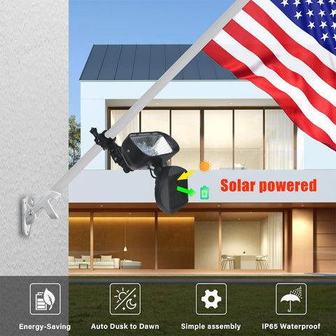 enrybia flag pole light bracket installation on pole