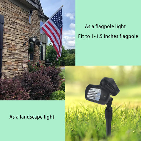 enrybia flag pole light top view showing compact design