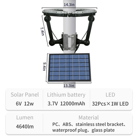 Enrybia 360-degree coverage illuminates the flag from all sides