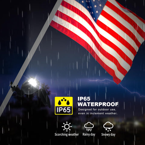 Enrybia 4-LED flag pole light provides bright 240 lumens outdoors