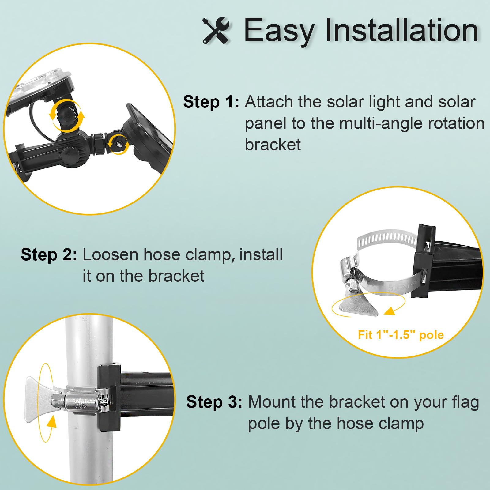 Enrybia solar landscape light with stake fits yard or garden paths