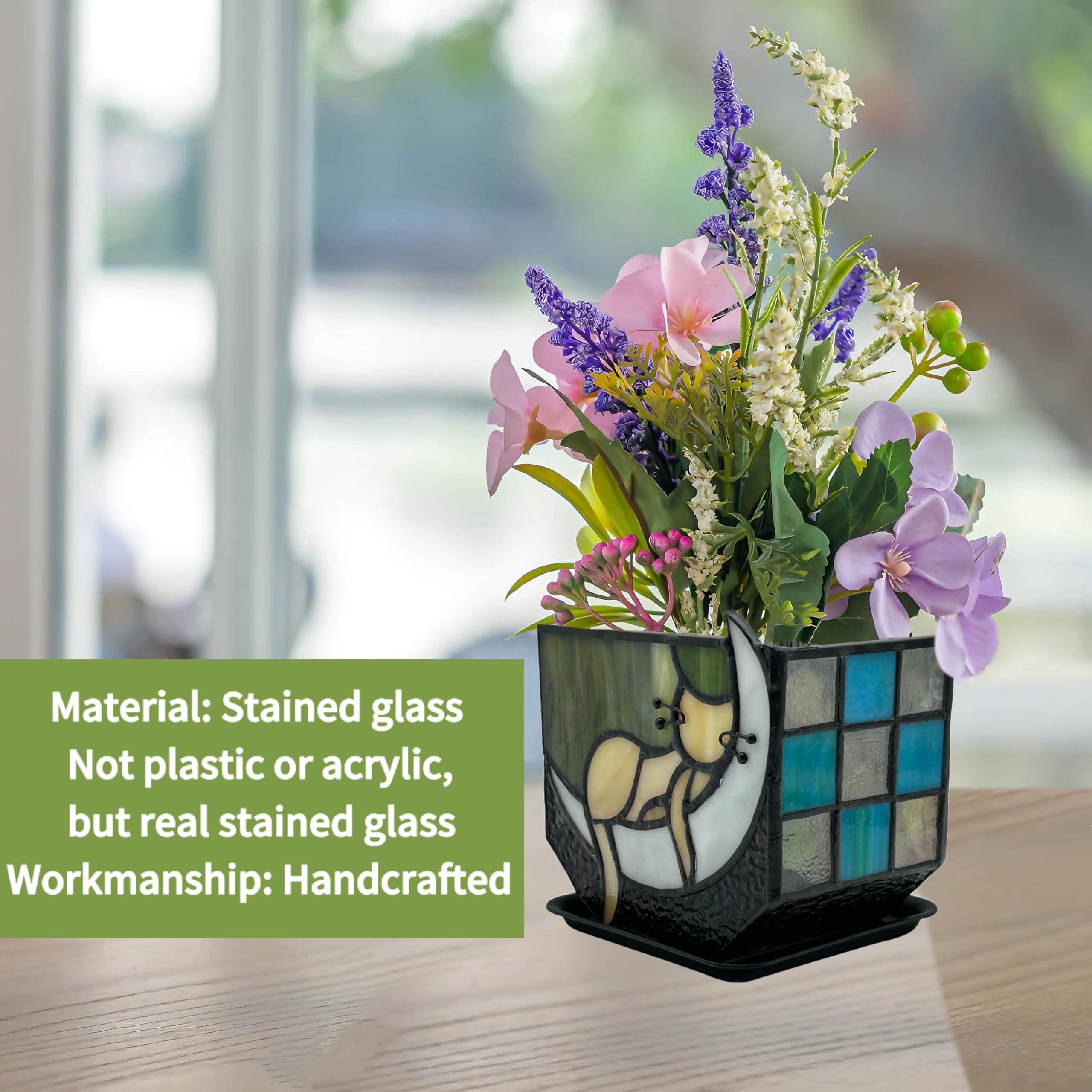 Entlityful gift for cat lovers planter decor, perfect for holidays and birthdays.