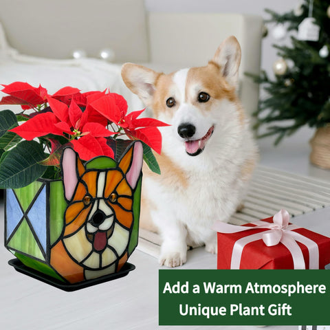 Entlityful indoor outdoor corgi planter enhances garden or shelf with charming multi-use design