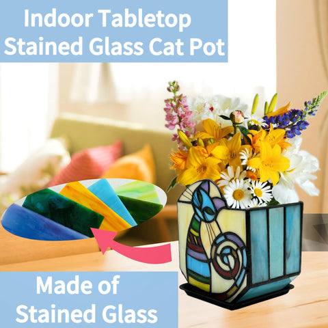 Entlityful outdoor cat planter shown in garden for charming exterior decor.