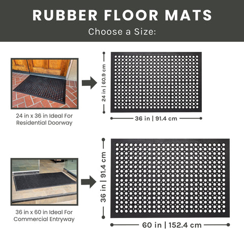 Envelor anti-fatigue mat 2-pack in garage provides durable drainage for wet feet.