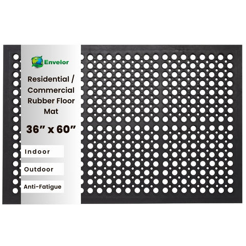 Envelor anti-fatigue mat 36x60 top view reduces standing fatigue in high-traffic areas.