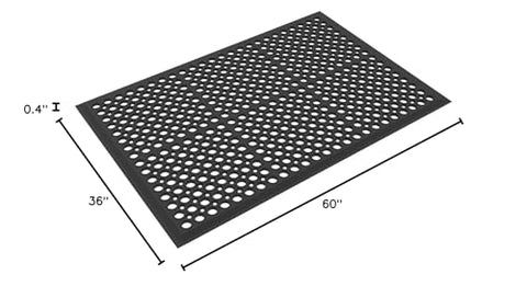 Envelor durable rubber mat for kitchens and prep areas.