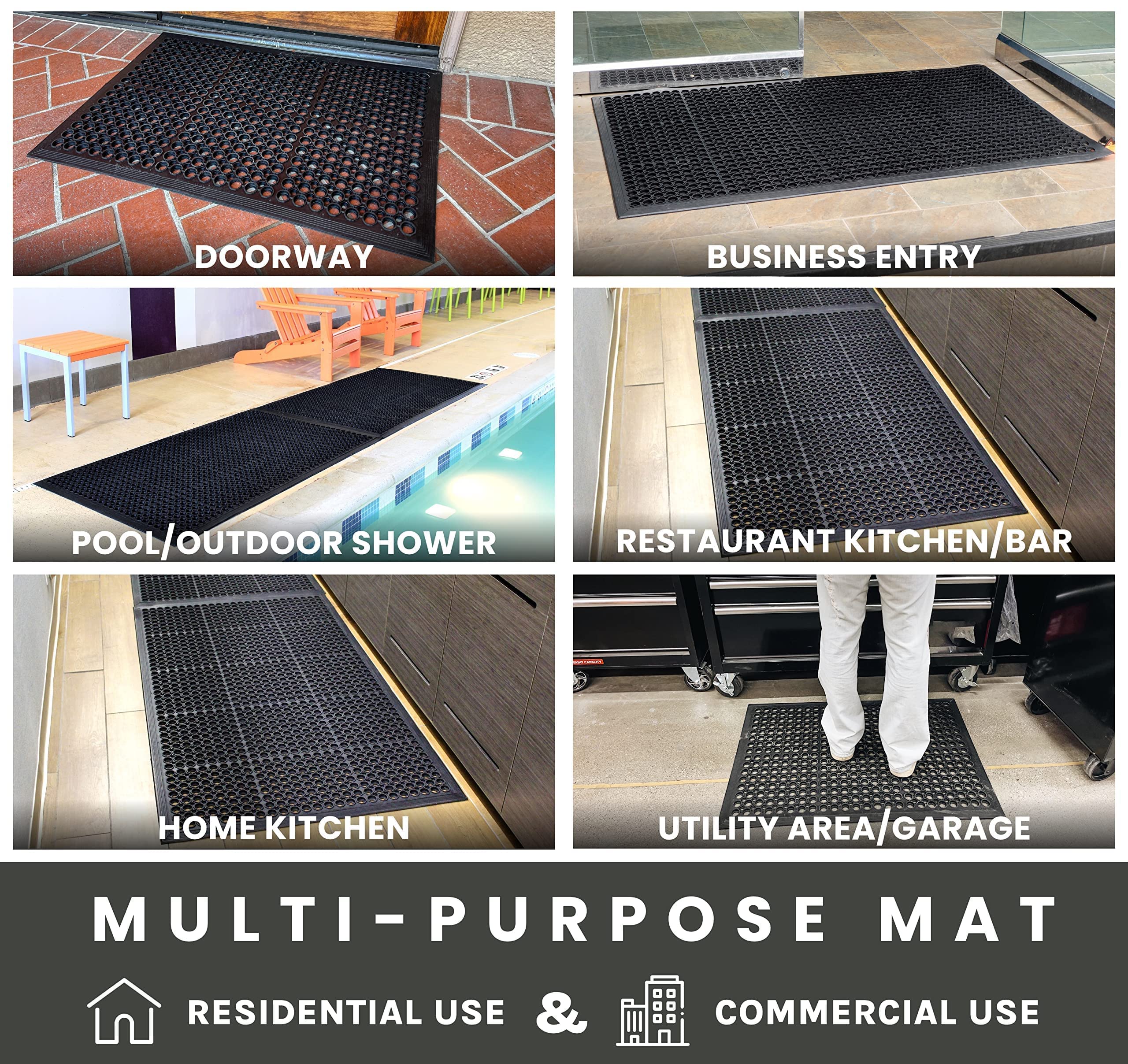 Envelor entryway and kitchen mat for busy spaces.
