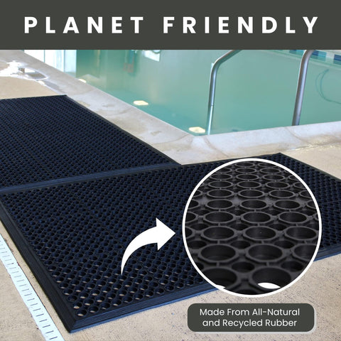 Envelor non-slip door mat keeps kitchen floors safer.