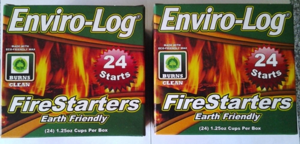 Enviro-Log firestarters two-pack packaging for eco-friendly ignition