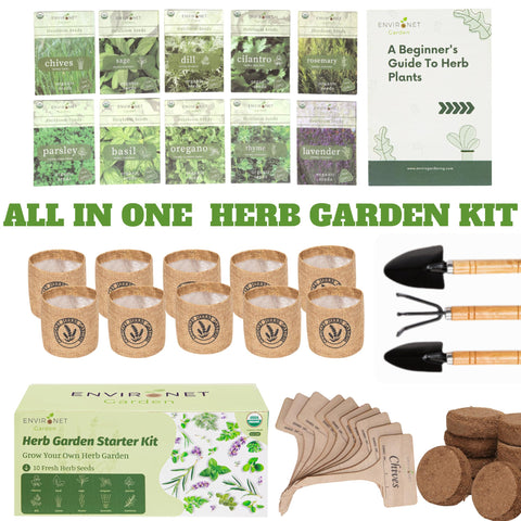Environet kit delivers organic seeds for vibrant, non-GMO herbs right at home.