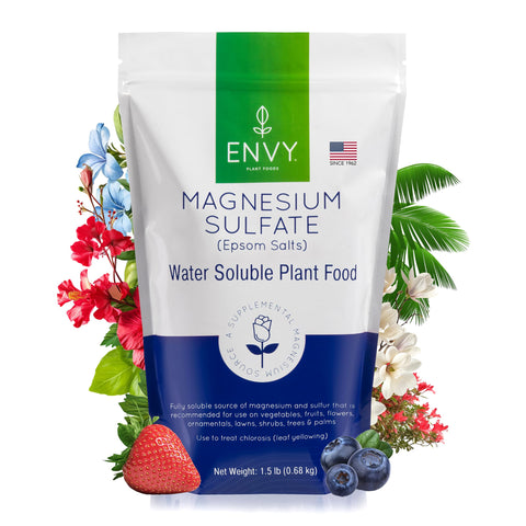 ENVY organic magnesium sulfate pouch with resealable closure for convenient storage and use.