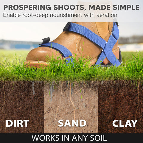 Envy Green Lawn Aerator Shoes one-size-fits-all design for most footwear.