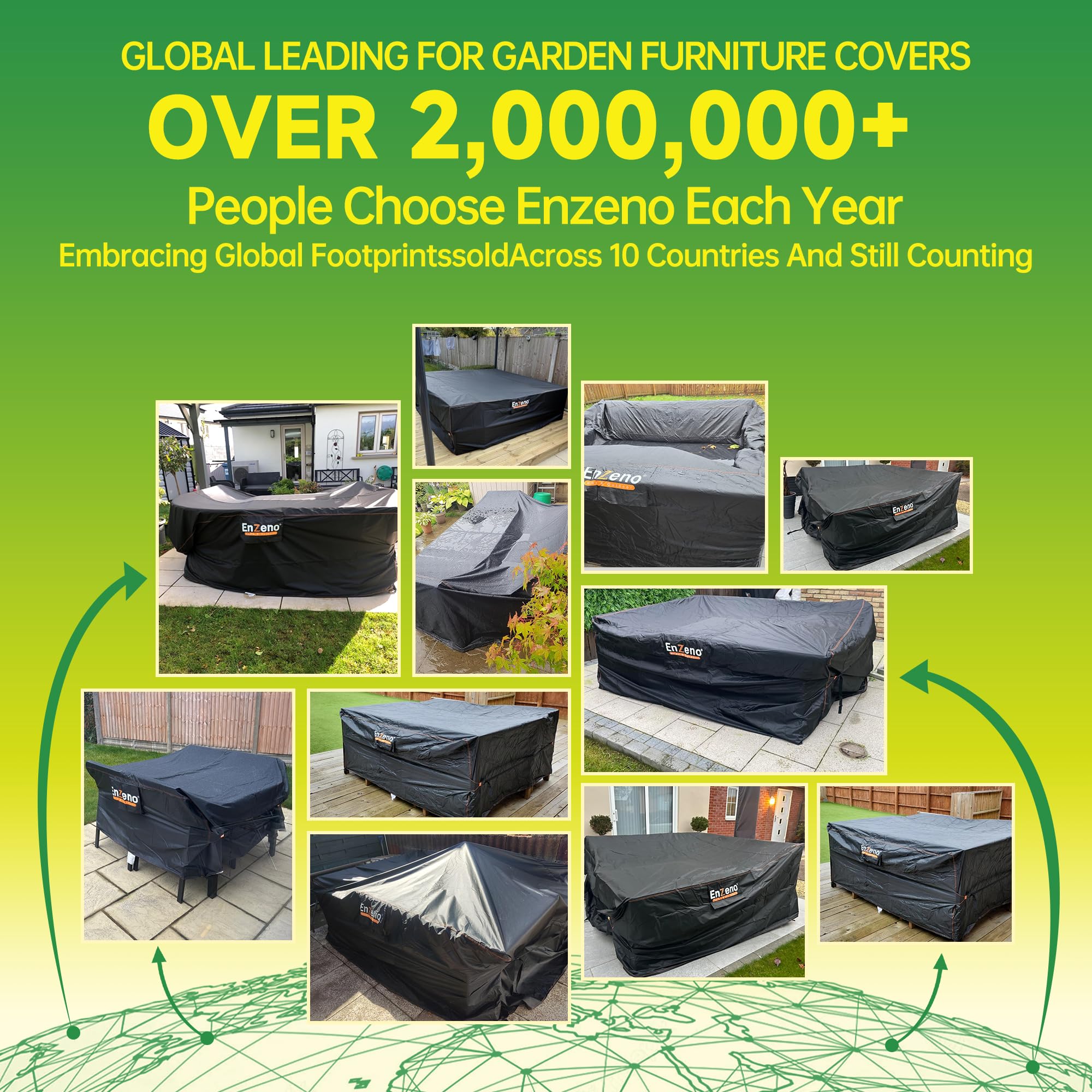 Enzeno weatherproof cover guards against dust and debris.