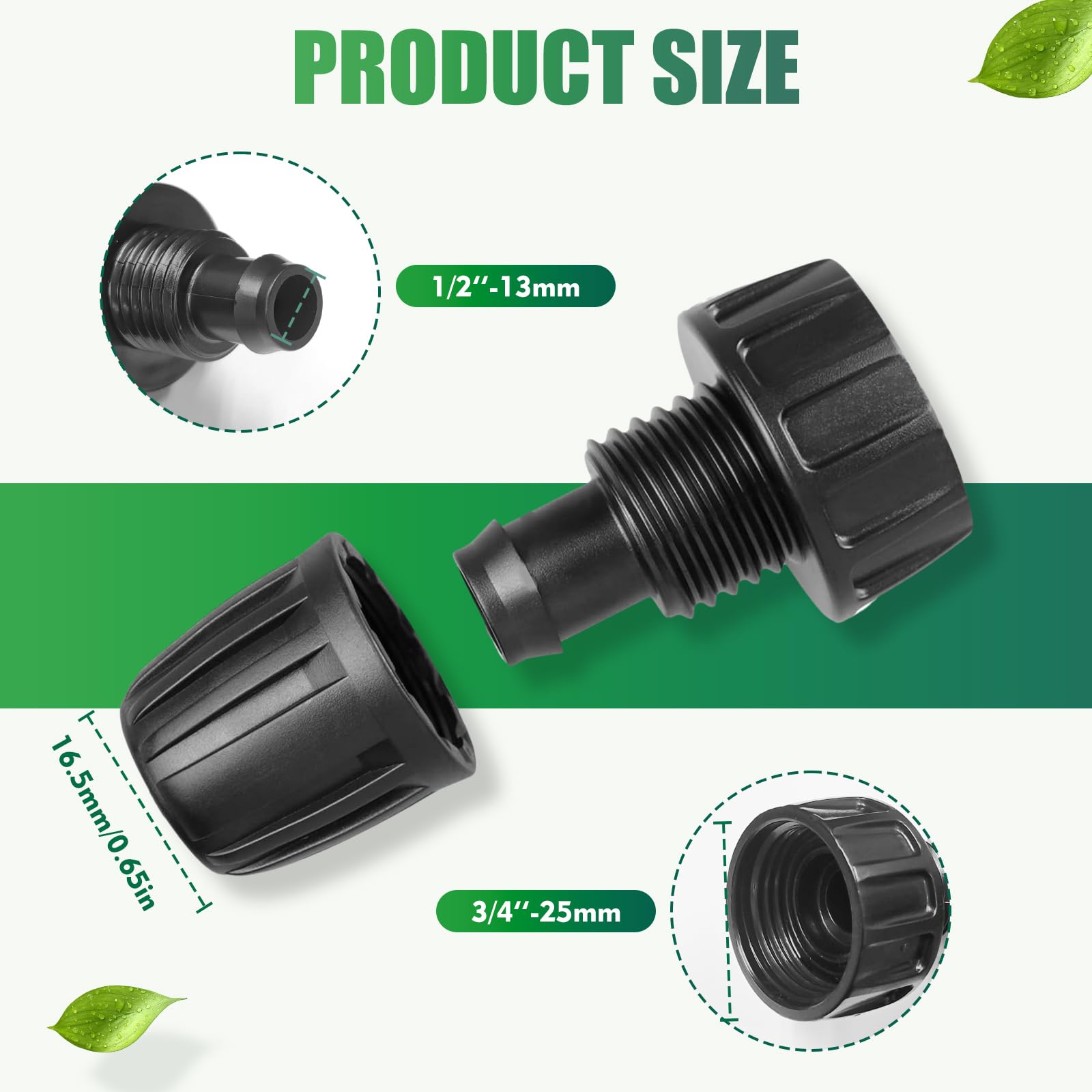 EoaMen barbed fitting provides a secure grip to prevent leaks in irrigation.