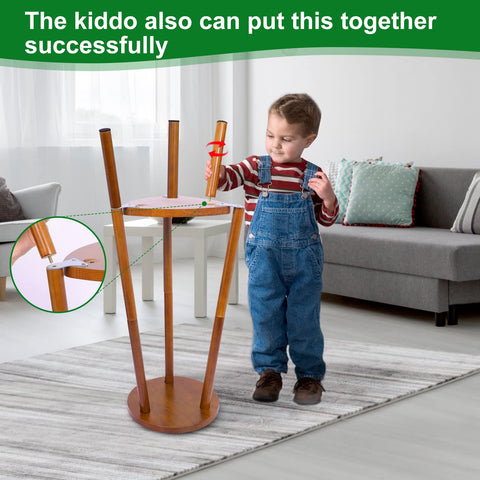 Eocogup stable wood legs with pads prevent wobble on floors