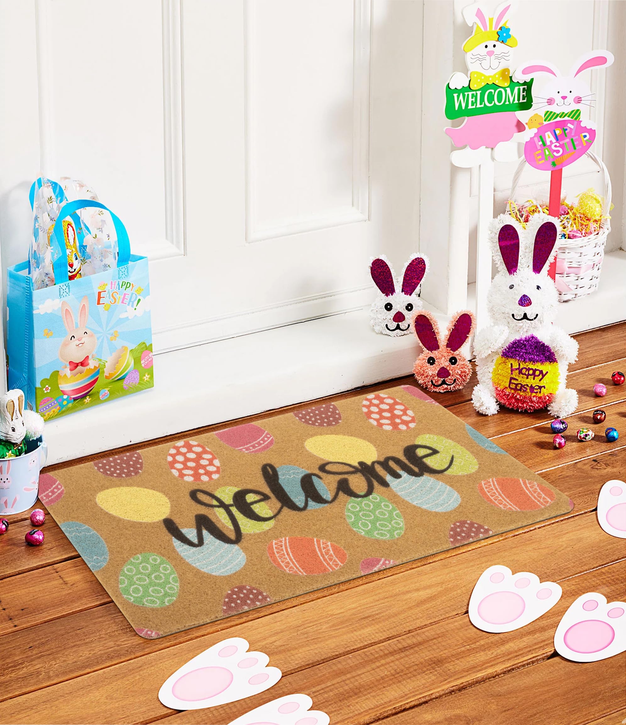Eohak Easter eggs pattern close-up adds festive color to your entry