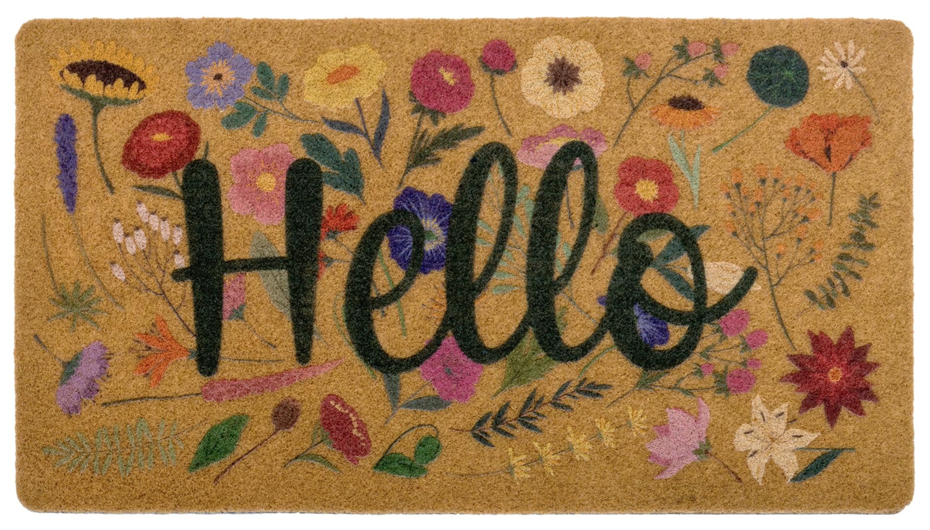 Eohak spring floral door mat with non-slip backing for welcoming entrances.
