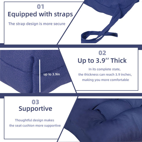 Eoieov anti-slip ties cushion ensuring no movement while seated.