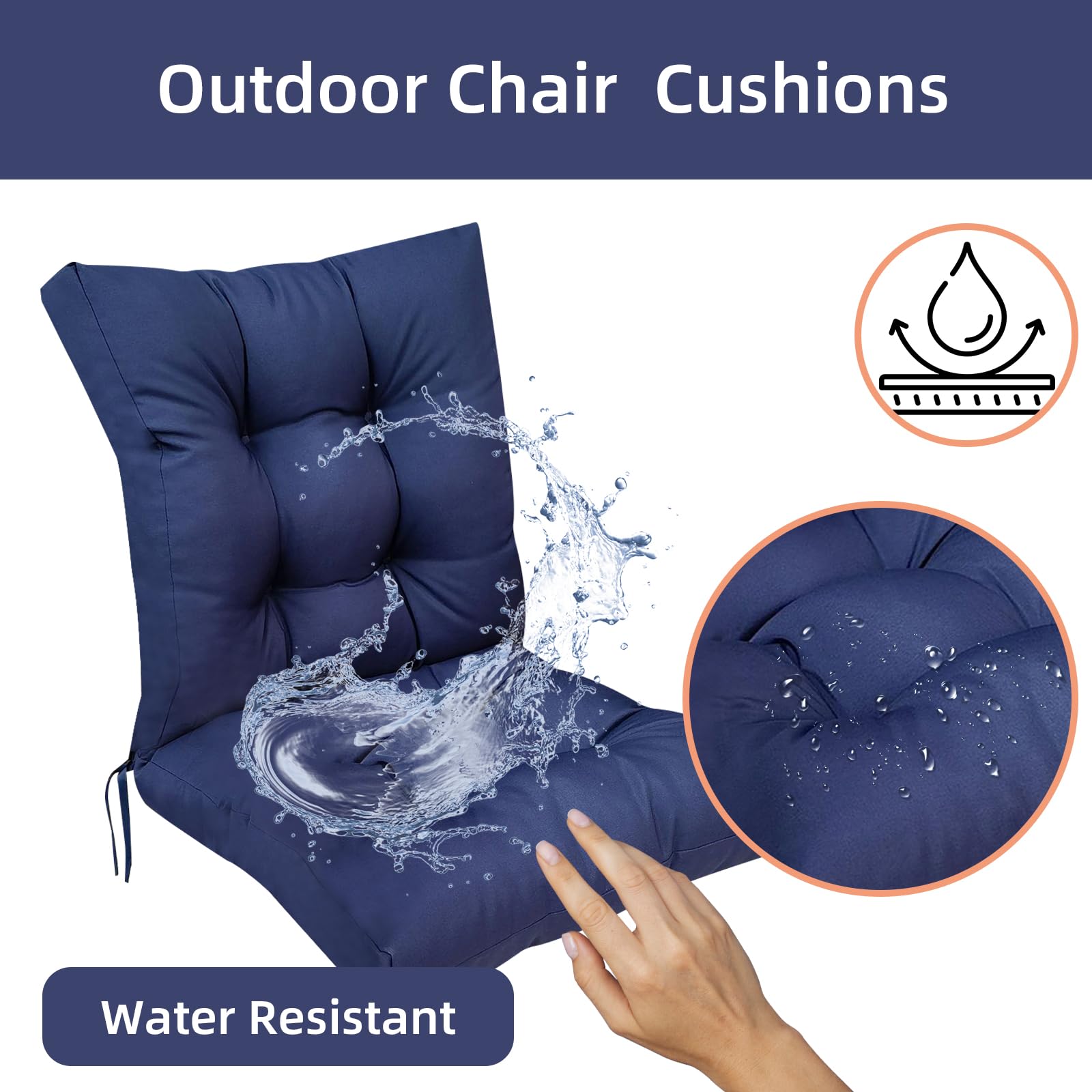 eoieov multi-use cushions for patio, garden, and indoor chairs
