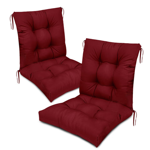 Eoieov burgundy outdoor chair cushion front view for cozy seating.