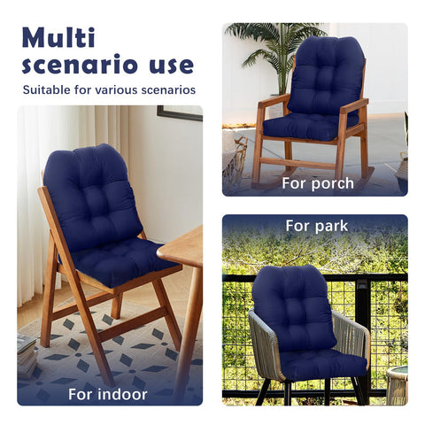 Eoieov two red cushions fit wicker dining chairs.