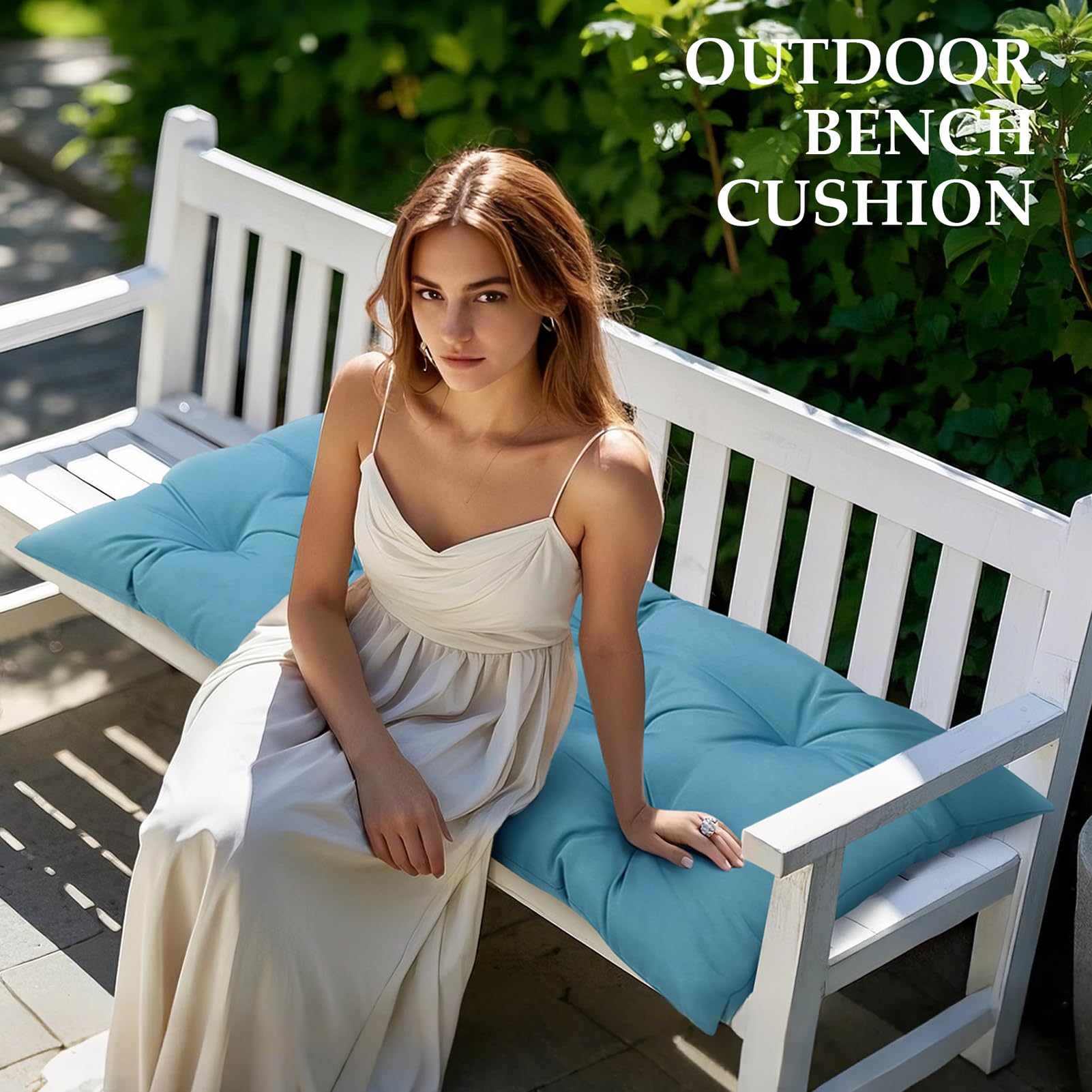 Eoieov cushion with three ties keeps chair secure outdoors