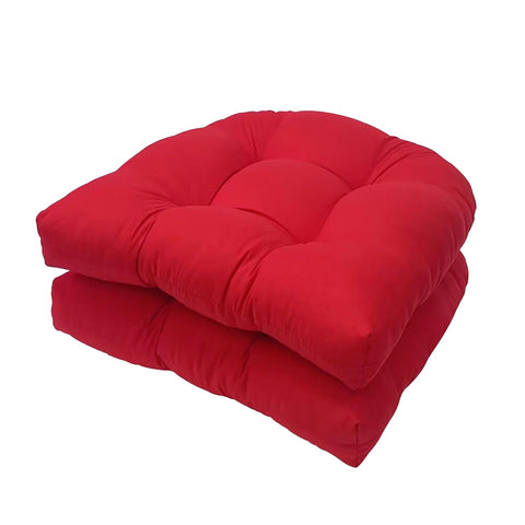Eoieov wicker chair cushions in red for outdoor rocking chairs.