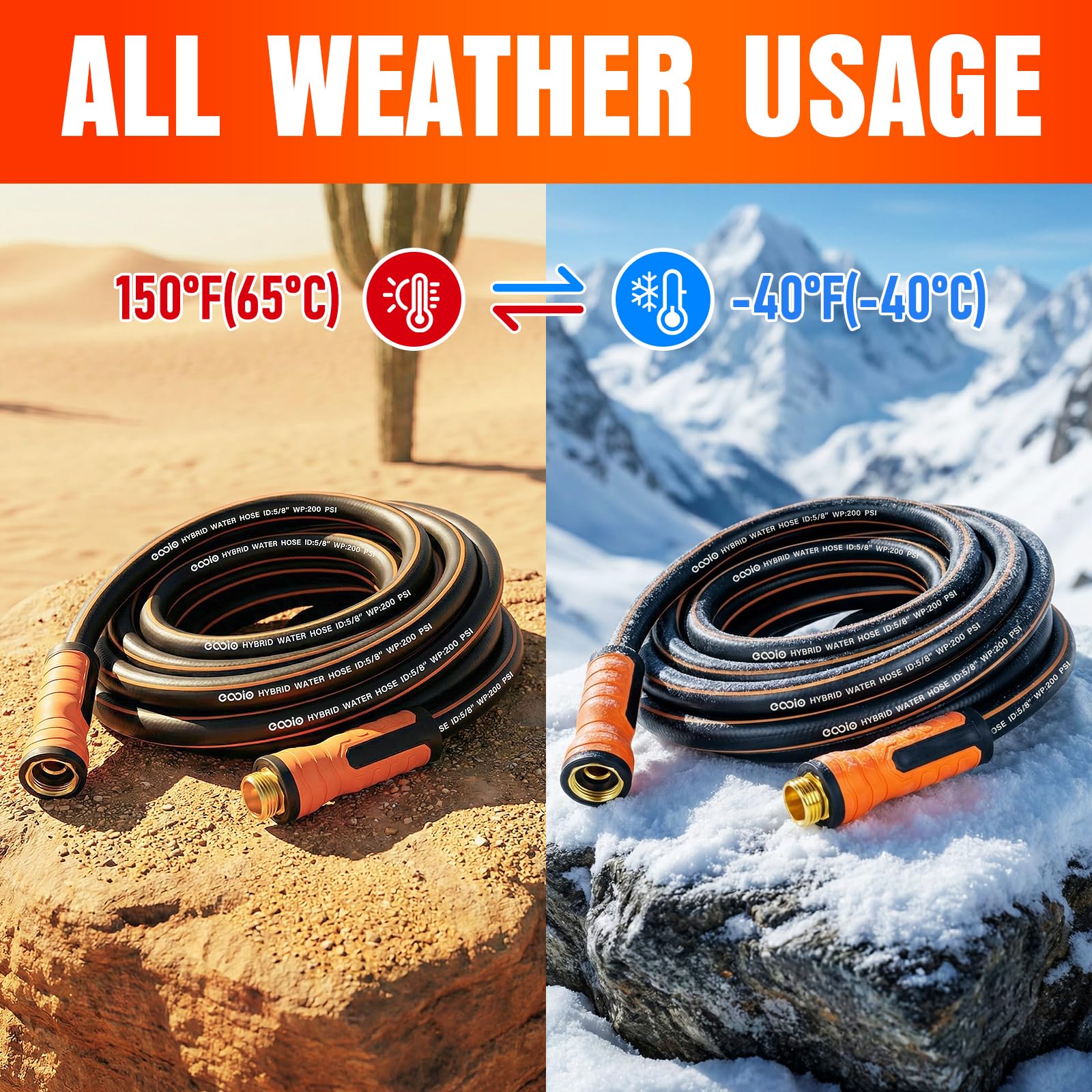 EOOIO hose stores neatly for compact yard organization