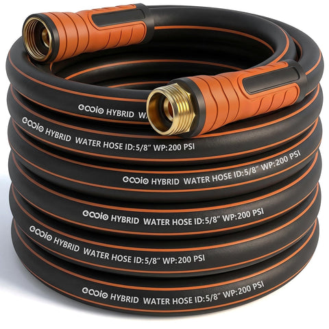 EOOIO garden hose 35ft with smooth swivel handle for easy watering tasks