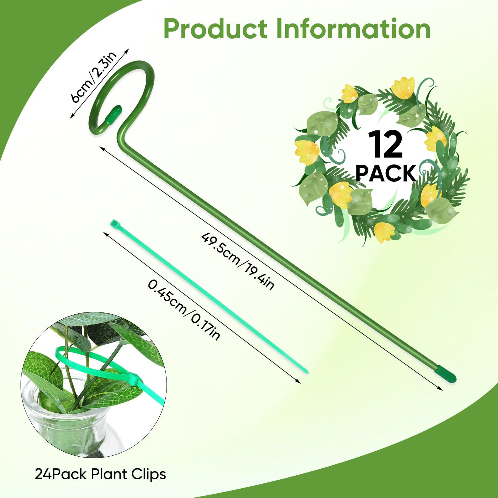 EOMEOH all-in-one garden stake kit ready for roses, lilies, tomatoes and more.