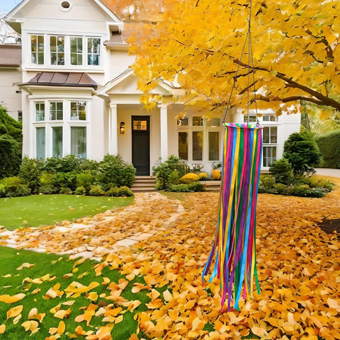EONBES outdoor decor windsock highlights bright colors and motion for decks and campers