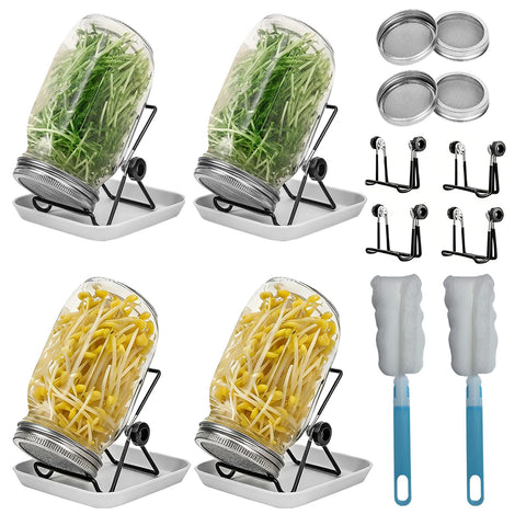 EonCrafted Seed Sprouting Kit jar-assembly enables easy homegrown sprouts.