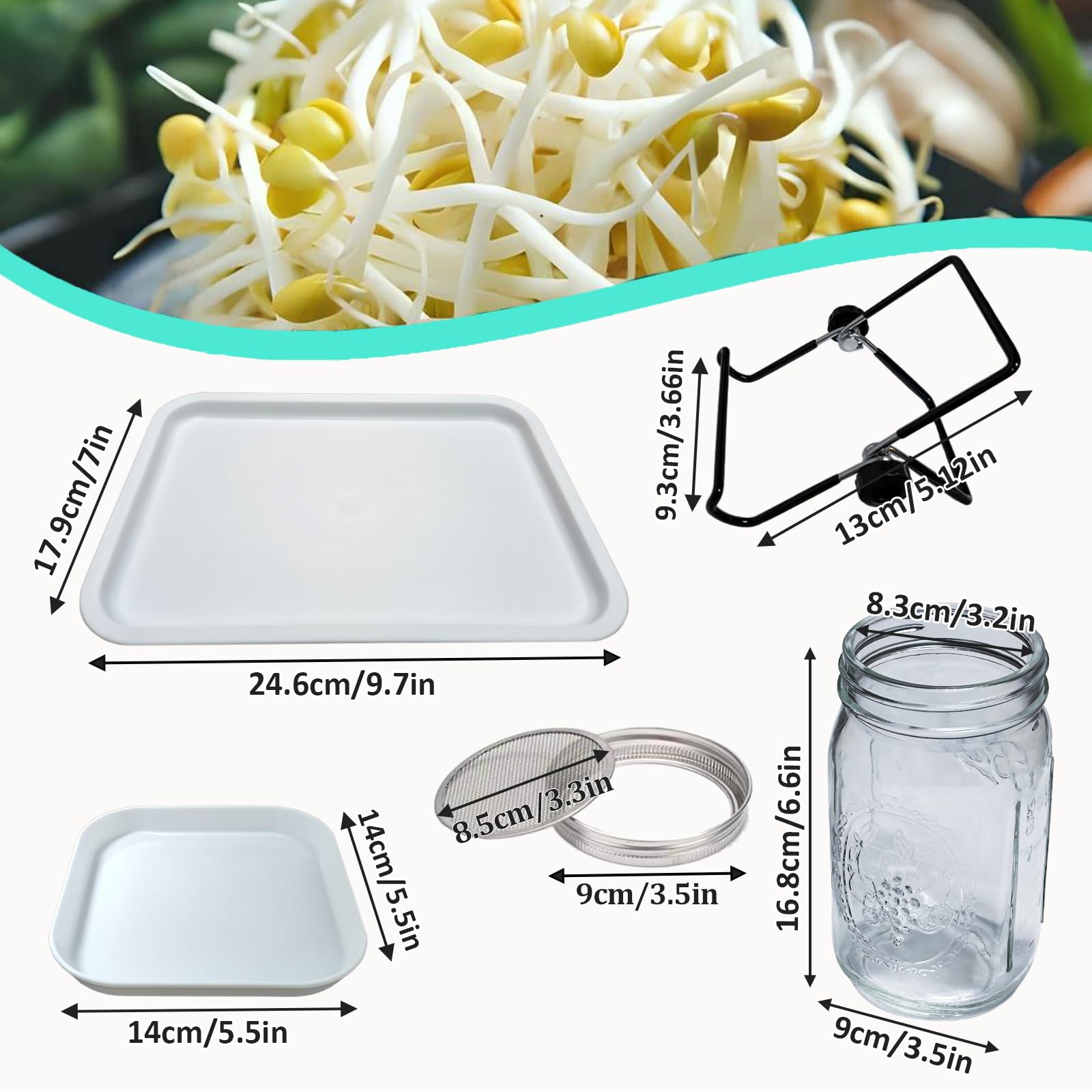 EonCrafted Sprout Lids image—secure lids enable clean, efficient sprouting.