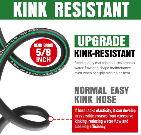 EOOIO hose handles 200 psi working pressure for residential watering tasks.