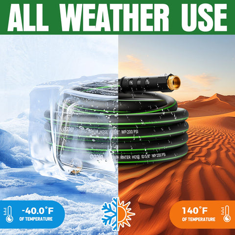 EOOIO all-weather flexibility hose usable in hot or cold conditions