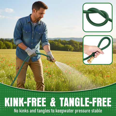 EOOIO 100ft hose supports high-pressure watering for large yards.