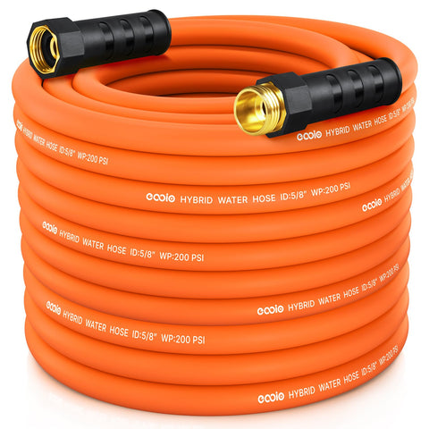 EOOIO garden hose 100ft full-length view for extended watering reach.