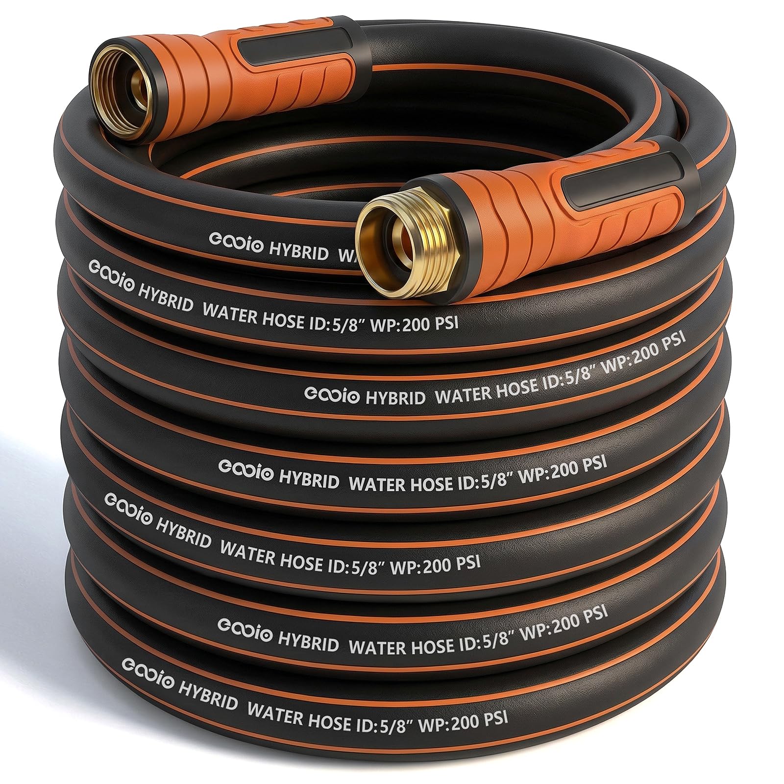 EOOIO garden hose 50ft with coiled design for easy storage and portability